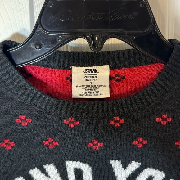 Star Wars Unisex Darth Vader I Find Your Lack of Cheer Disturbing Sweater S - Picture 3 of 7